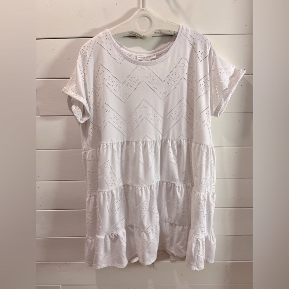 IN EVERY STORY – White Eyelet Dress with Lining – Size X – 2-Piece Set - Picture 12 of 14